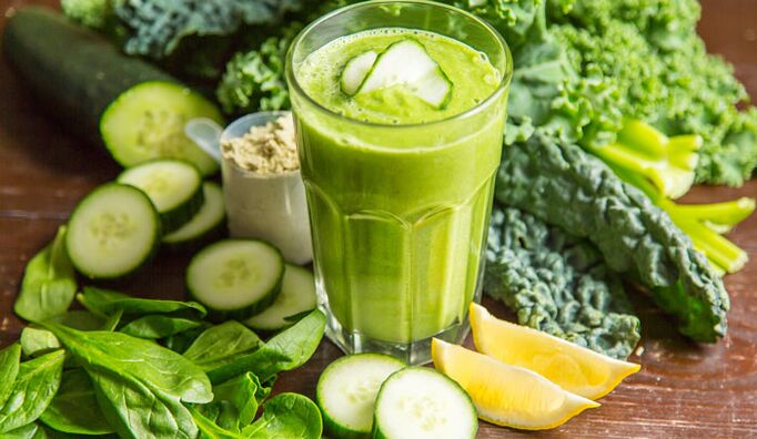 Cucumber and herb based smoothie effectively burns fat
